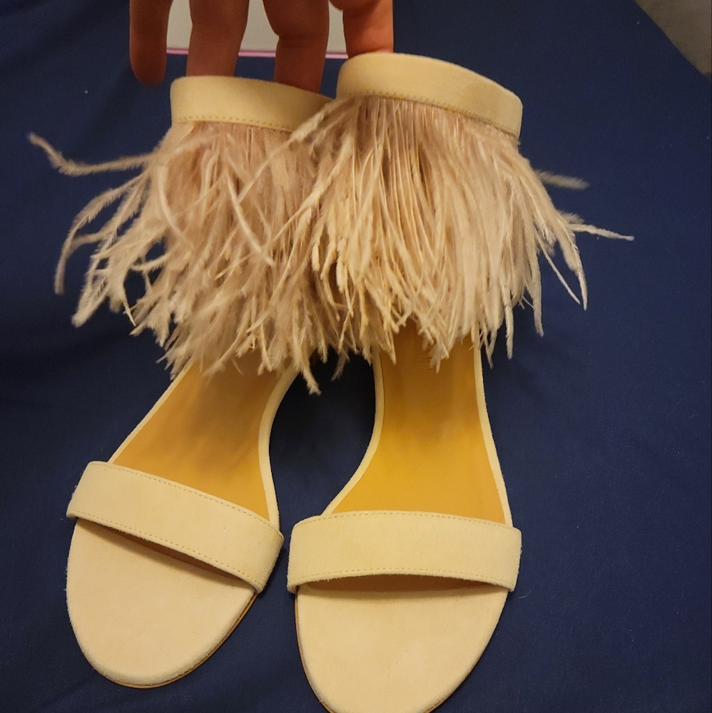 Twinset Milano Feather embellished strap Sandals